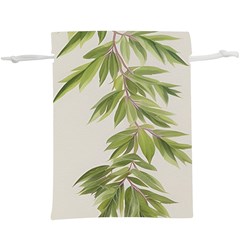 Watercolor Leaves Branch Nature Plant Growing Still Life Botanical Study Lightweight Drawstring Pouch (xl) by Posterlux