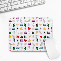 Snails Butterflies Pattern Seamless Small Mousepad by Maspions