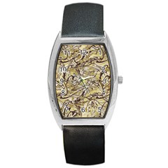 Marble Texture Pattern Seamless Barrel Style Metal Watch by Maspions