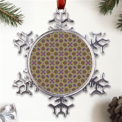 Art Illustrations Background Pattern Mandala Seamless Metal Large Snowflake Ornament by Maspions