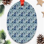 Blue Roses Oval Ornament (Two Sides) Front