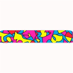 Colorful-graffiti-pattern-blue-background Small Bar Mat by designsbymallika
