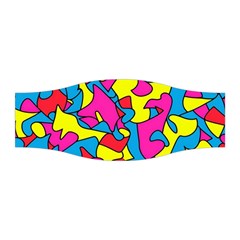 Colorful-graffiti-pattern-blue-background Stretchable Headband by designsbymallika