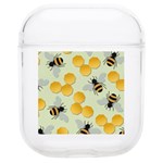 Bees Pattern Honey Bee Bug Honeycomb Honey Beehive Soft TPU AirPods 1/2 Case Front