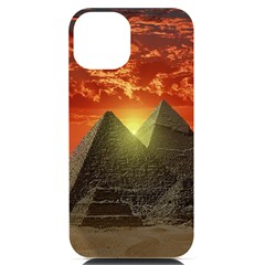 Pyramids Egypt Monument Landmark Sunrise Sunset Egyptian Iphone 14 Black Uv Print Case by Proyonanggan