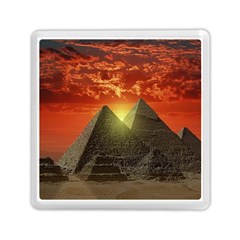 Pyramids Egypt Monument Landmark Sunrise Sunset Egyptian Memory Card Reader (square) by Proyonanggan
