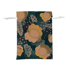 Flower Patterns Pattern Beige Green Lightweight Drawstring Pouch (s) by Proyonanggan