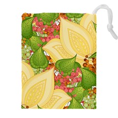 Pattern Texture Leaves Drawstring Pouch (5xl) by Proyonanggan