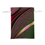 Texture Abstract Curve  Pattern Red Lightweight Drawstring Pouch (S) Front