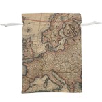 Old Vintage Classic Map Of Europe Lightweight Drawstring Pouch (XL) Front