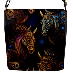 Pattern With Horses Flap Closure Messenger Bag (s) by 2607694a