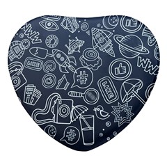 Internet Planet Drink Computer Heart Glass Fridge Magnet (4 Pack) by Proyonanggan