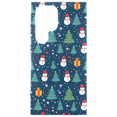 Snow Snowman Tree Christmas Tree Samsung Galaxy S24 Ultra 6 9 Inch Black Tpu Uv Case by Ravend