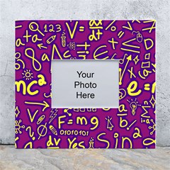 Background Doodles Math White Wall Photo Frame 5  X 7  by Bedest