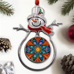 Schwarz Bunt Metal Snowman Ornament by 2607694c