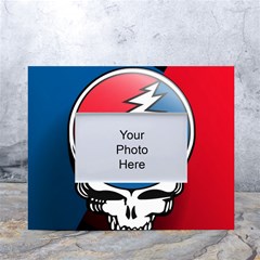 Grateful Dead Big Skull White Tabletop Photo Frame 4 x6  by Bedest