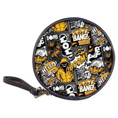 Boom Bang Art Crazy Drawing Graffiti Hello Retro Sayings Yellow Classic 20-cd Wallets by Bedest