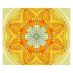 Sunshine Sunny Sun Abstract Yellow Premium Plush Fleece Blanket (small) by Ravend