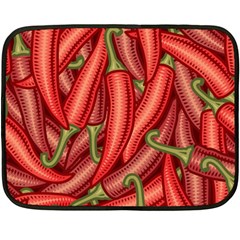 Seamless-chili-pepper-pattern Fleece Blanket (mini) by Ket1n9