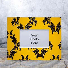 Zebra Zebra Pattern Zebra Fur Zebra Print Strip White Tabletop Photo Frame 4 x6  by Azkajaya