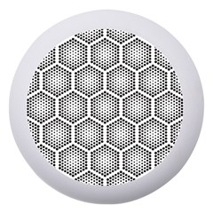 Halftone Tech Hexagons Seamless Pattern Dento Box With Mirror by Ket1n9