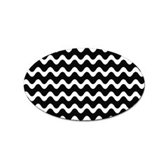 Wave-black White Sticker (oval) by kyorashop23