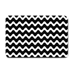 Wave-black White Small Doormat by kyorashop23