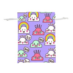 Cloud Seamless Pattern Lightweight Drawstring Pouch (l) by Apen