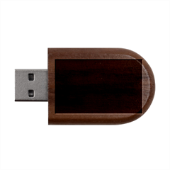 Pattern Red Black, Wood Oval Usb Flash Drive by 2607694c