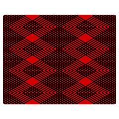 Pattern Rot Schwarz Two Sides Premium Plush Fleece Blanket (teen Size) by dedoma