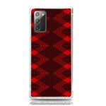 pattern rot schwarz Samsung Galaxy Note 20 TPU UV Case Front