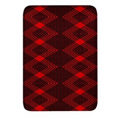 Pattern Rot Schwarz Rectangular Glass Fridge Magnet (4 Pack) by dedoma