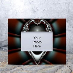 Fractal Eye White Tabletop Photo Frame 4 x6  by dedoma