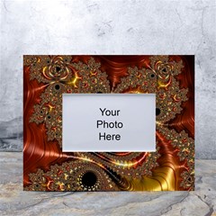 Geometric Art Fractal Abstract Art White Tabletop Photo Frame 4 x6  by Ndabl3x