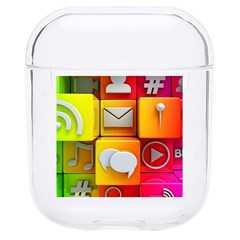 Colorful 3d Social Media Hard Pc Airpods 1/2 Case by Ket1n9
