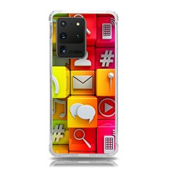 Colorful 3d Social Media Samsung Galaxy S20 Ultra 6 9 Inch Tpu Uv Case by Ket1n9
