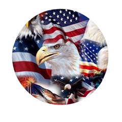 United States Of America Images Independence Day Mini Round Pill Box (pack Of 5) by Ket1n9