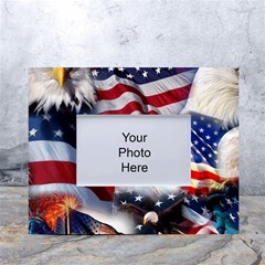 United States Of America Images Independence Day White Tabletop Photo Frame 4 x6  by Ket1n9