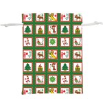 Christmas Paper Christmas Pattern Lightweight Drawstring Pouch (XL) Back