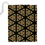 Pattern Stained Glass Triangles Drawstring Pouch (4XL) Back