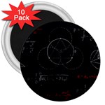 Math Board Circuit Circuits Computer Shield Tech Technology 3  Magnets (10 pack)  Front
