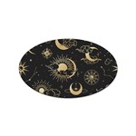 Asian Seamless Pattern With Clouds Moon Sun Stars Vector Collection Oriental Chinese Japanese Korean Sticker (Oval) Front