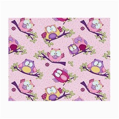 Owls Bird Animal Pattern Small Glasses Cloth (2 Sides) by Loisa77