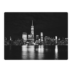 Nyc New York Skyline City Buildings Two Sides Premium Plush Fleece Blanket (mini) by Loisa77
