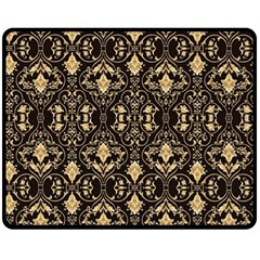Vintage Batik Art Architecture Pattern Fleece Blanket (medium) by Ravend