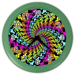 3d Grateful Dead 90 s Neon Dancing Bears Color Wall Clock by Perong