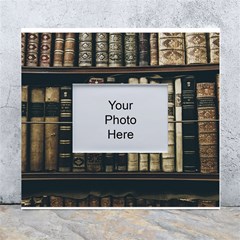 Antique Vintage Old Book White Wall Photo Frame 5  X 7  by Perong