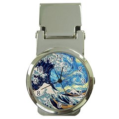 The Great Wave Of Kanagawa Painting Money Clip Watches by Perong