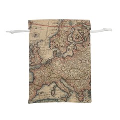 Old Vintage Classic Map Of Europe Lightweight Drawstring Pouch (l) by Paksenen