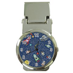 Cat Space Astronaut Rocket Maze Money Clip Watches by Perong